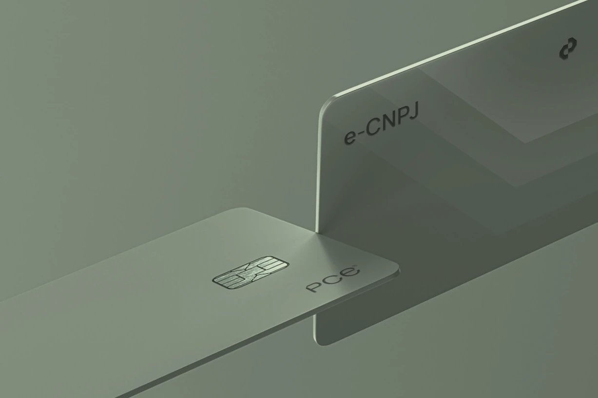 Cartão de certificado digital e-CNPJ da PCE